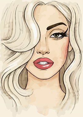 lady gaga Woman Portrait