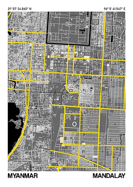 Mandalay City Street Map