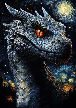 Dragon in Starry Night