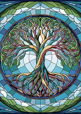 Stained Glass Tree of Life
