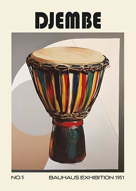 Djembe African Music Mid Century