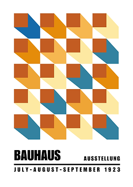 Bauhaus Geometric Poster