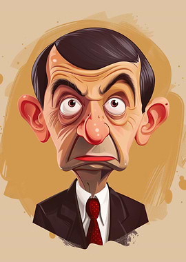Mr. Bean Cartoon Portrait