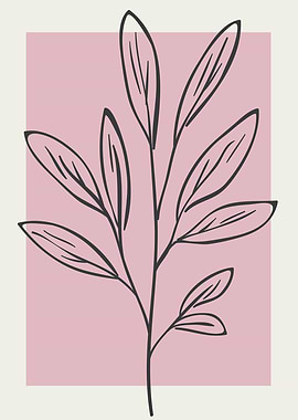 Minimalist Floral Branch