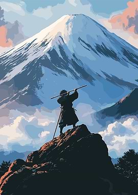Samurai on Mountain Peak
