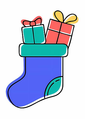 Christmas Stocking with Gifts