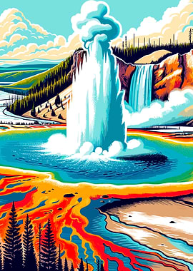 Yellowstone Geyser Eruption