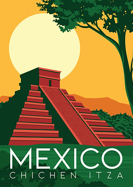 Chichen Itza Mexico Poster
