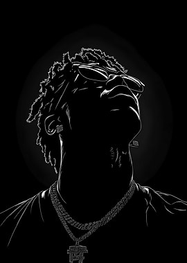A rapper legend White Young Thug Fan Art