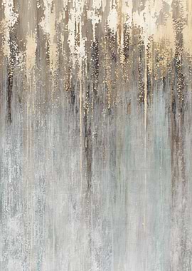 Abstract Gold and Grey Painting