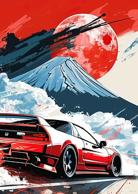 Japanese Sports Car Art