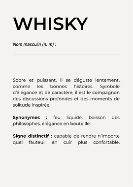 'WHISKY' – L’élixir des connaisseurs 🥃