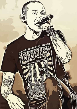 Chester Bennington Music Illustration