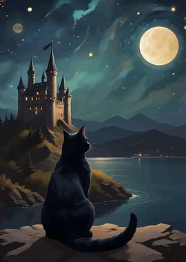 Black Cat by the Castle