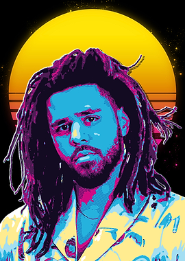 J. Cole Retro Art