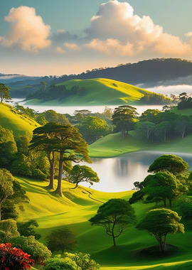 Serene Green Valley