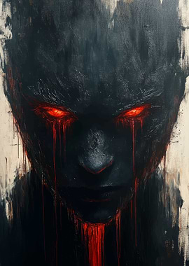 Dark Figure with Red Eyes