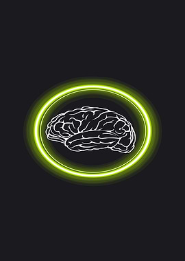 Neon Brain Icon
