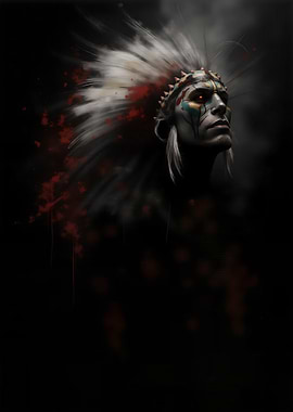 Native American Warrior Portrait