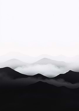 Minimalist Mountain Landscape
