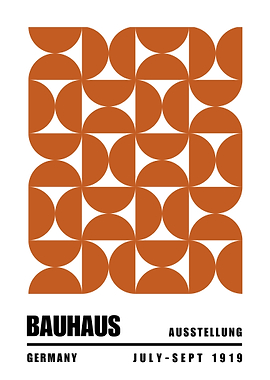 Bauhaus Geometric Poster