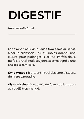 'DIGESTIF' – La touche finale parfaite 🍷🔥