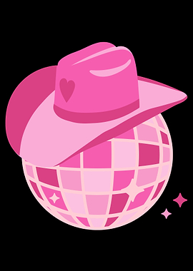 Pink Cowboy Hat Disco Ball