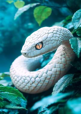 White Snake in Foliage
