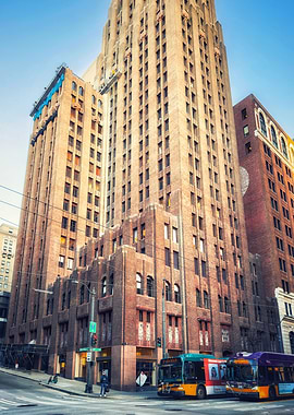 Brick Building Cityscape