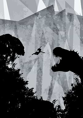 Silhouette of a Dinosaur