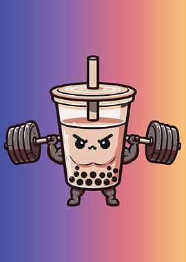 Bubble Tea Boba Squat Leg Day