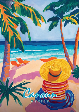 Cancun Beach Painting