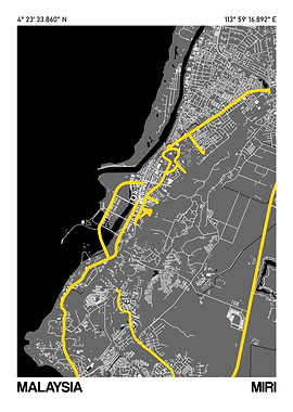 Miri City Street Map