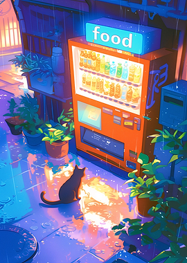 Rainy Night Vending Machine