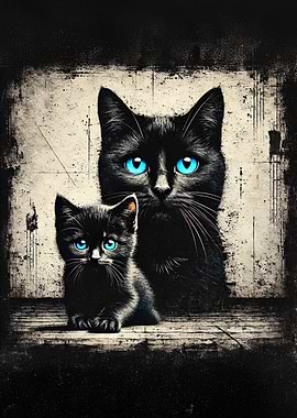 Black Cats with Blue Eyes