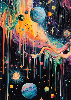Cosmic Drip Painting