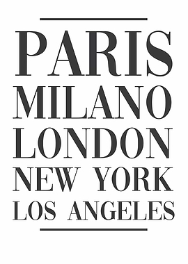 Paris, Milano, London Text