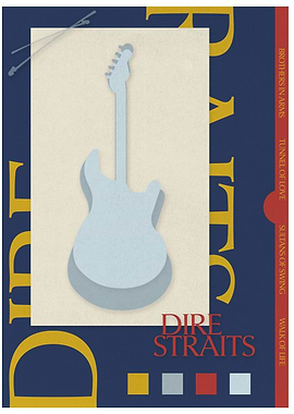 Dire Straits Guitar Poster