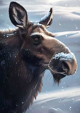 Moose in Winter