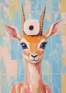 Gazelle with Toilet Paper