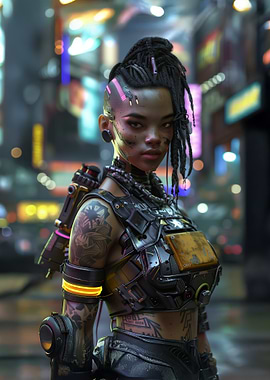 Cyberpunk Female Character
