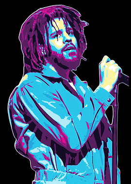 J. Cole Pop Art Portrait