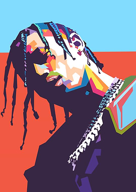 Travis Scott Pop Art Portrait