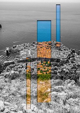 Coastal Cityscape with Color Dubrovnik Croatia