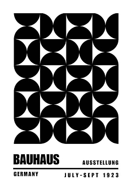 Bauhaus Geometric Poster