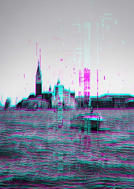 Venice Glitch Art Italy