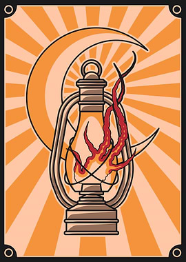 Vintage Lantern Illustration