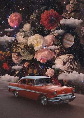 Vintage Car in Space