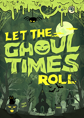 Halloween Ghoul Times Retro Poster
