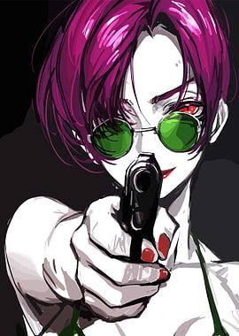 Anime Woman with Gun